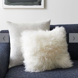 West Elm Mongolian Lamb Pillow
